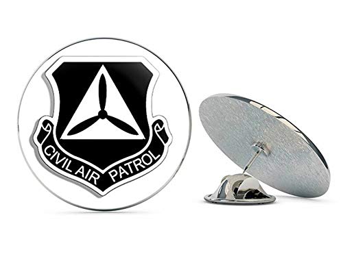 Black Civil Air Patrol Shield Shaped (Cap Crest Logo Insignia) Metal 0.75