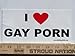 Magnet I Love Gay Porn Magnetic Bumper Sticker Prank