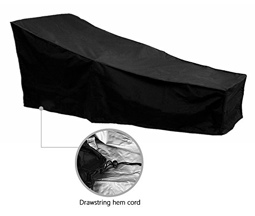 82-inch Waterproof Patio Chaise Lounge Cover Durable Outdoor Lounge Chair Cover, Fading Resistant