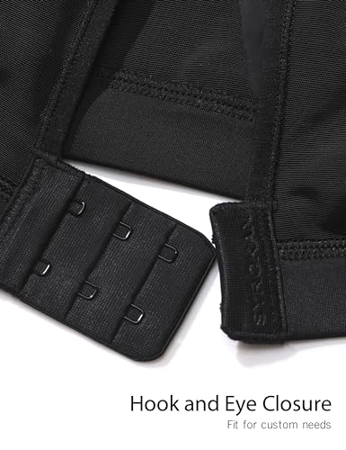 SYROKAN Full Coverage Plus Size Sports Bras for Women High Support Racerback Padded Bras for Women No Underwire4