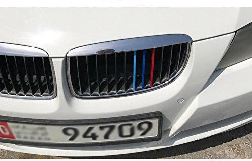 B M W 3 Series 2003 - 2008 E90 12 riñón Grille Grill Clip en rayas rayas cover Trim hebilla decoración M cable de M Sport Tech capó campana