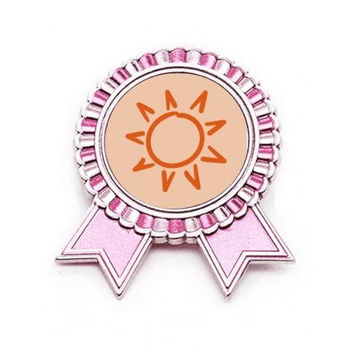 Broche Sun en métal peinte à la main, l'accessoire idéal pour un mariage en été