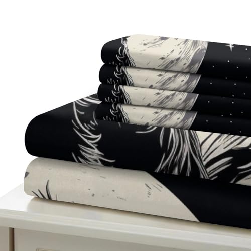 Housses de couettes 3 pièces Samoyède imprimé lit simple en microfibre
