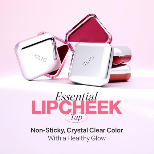 Image of CLIO Essential Lip & Cheek Tap, Pocket Blush, Creamy & Buildable Color, Contour & Highlight Face, Dewy & Natural Glow Finish, Non-Greasy, Travel-Sized, Safe for Sensitive Skin (05 CHERRY SHOWER)