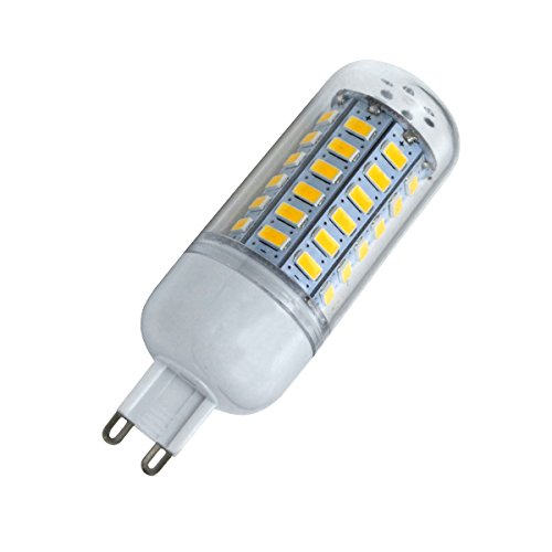 Aoxdi 1 Stück G9 LED Leuchtmittel Lampen 8W, Warmweiß, 56 SMD 5730 8W LED G9, AC220-240V