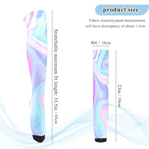 Thigh High Socks Abstract-marble-swirls High Socks Sports Casual Stockings for Women 1 Pair Over Knee Sock4