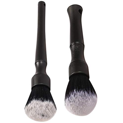 BESTOYARD 2 Piezas Cepillos de Detalle Coche Suaves para Limpieza Interior Automóvil Ergonómicos Aptos para Salidas Aire Tablero y Pantallas