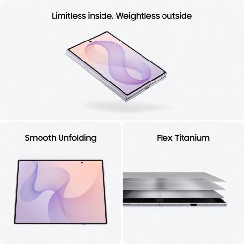 Image of Samsung Galaxy Z Fold8 5G Smartphone with Galaxy AI (Lavender, 12GB RAM, 256GB Storage), All New Shape, Content Native Ratio, 4800mAh Battery, Dual 50MP Camera, Now Nudge, Photo Assist