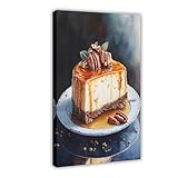 QOTOPGPG Impression sur toile de cheesecake de New York - Décoration murale pour salon, chambre à coucher - 40 x 60 cm