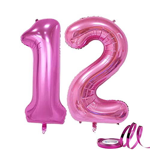 Globos Número 12 Grande XXL 40 pulgadas 100cm Número 12 Cover