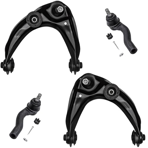 Image of Detroit Axle - Front End Suspension Kit for Ford 2010-2012 Fusion 2010 Lincoln MKZ, 2 Upper Control Arms with Ball Joint Assembly 2 Outer Tie Rod Ends Replacement