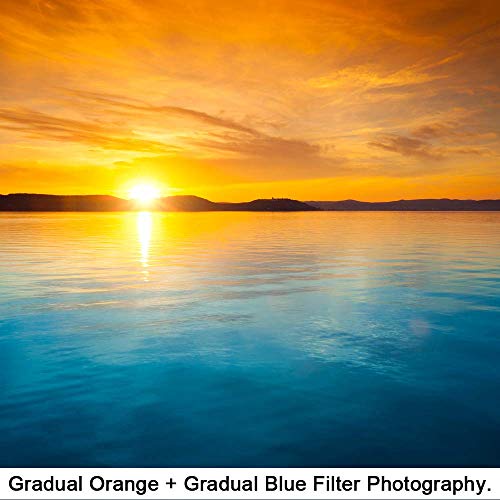 58Mm Graduated Color Filters Kit 9 Pieces Gradual Colour Lens Filter Kit Set Accessory For Canon Nikon Sony Pentax Olympus Fuji Dslr Camera + Lens Filter Pouch +Lens Cleaning Cloth #TOP6