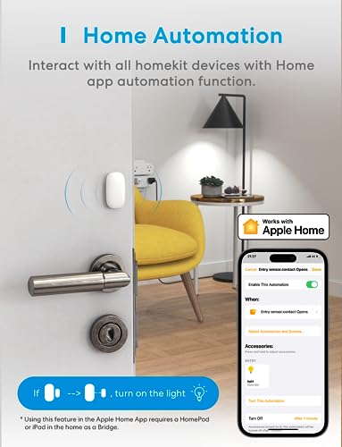 image for meross Smart Door Sensor Kit, Support Apple HomeKit, Alexa, Google, 2.