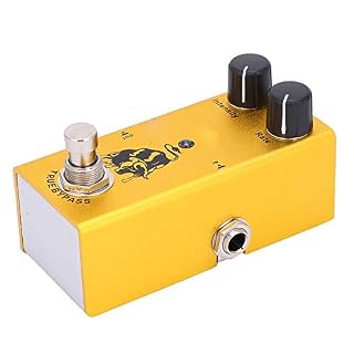Pédale d’effet Tremolo, alliage d’aluminium Portable jaune True Bypass Tremolo guitare Mini pédale d’effet accessoires d… - Les Beatles, Paul McCartney, John Lennon, RIngo Starr, George Harrison Pédale d'effet Tremolo, alliage d'aluminium Portable jaune True Bypass Tremolo guitare Mini pédale d'effet accessoires d… – Image 2