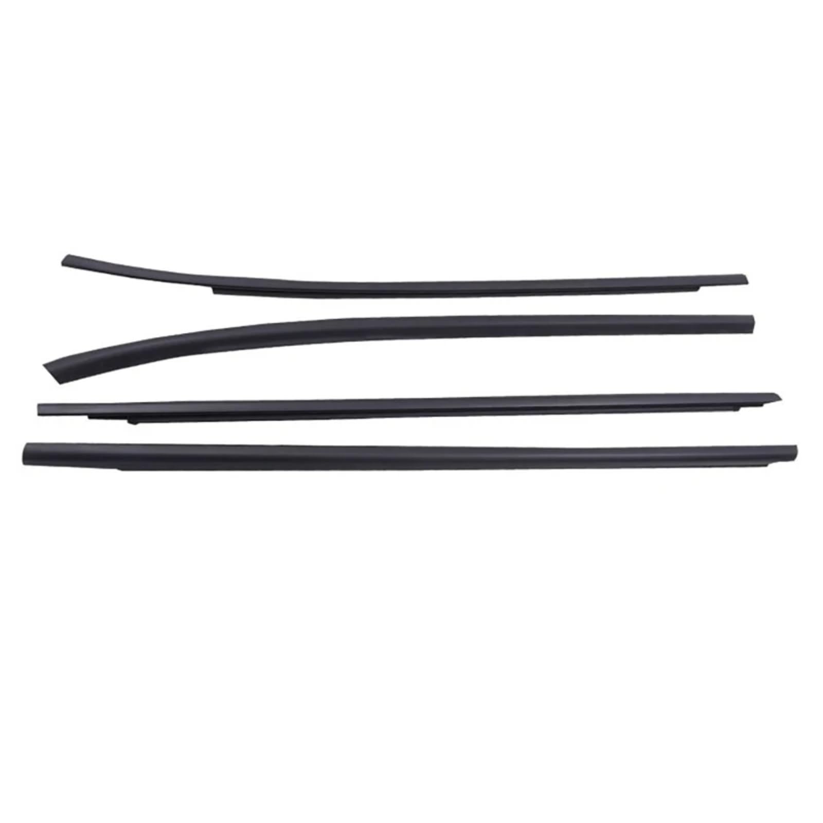 Glilar Black Automotive Window Seals Compatible With Hyundai For Ix35 2010-2015 4Pcs Window Weatherstrip Trim Side Door Glass Outer Sealing Strip Belt 822102S000(Black)