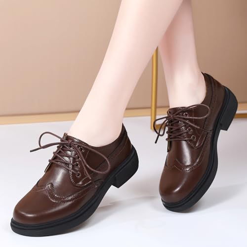 Image of OKJ Black Womens Oxford Lace Up Slip On Women Business Dress Work Shoes