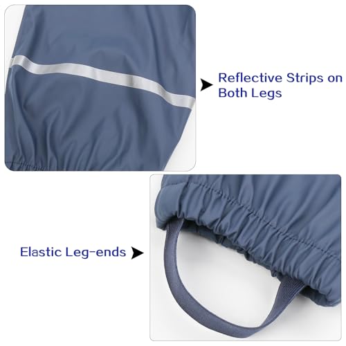 Image of SSAWcasa Kids Rain Pants, Toddler Waterproof Boys Girls Pants, Mud Dirty Proof Rain Suspender Trousers Overalls