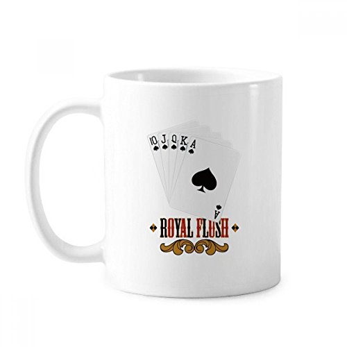 Caneca Spade Royal Flush 10 para um padr&atilde;o cer&acirc;mica x&iacute;cara de caf&eacute; porcelana lou&ccedil;a