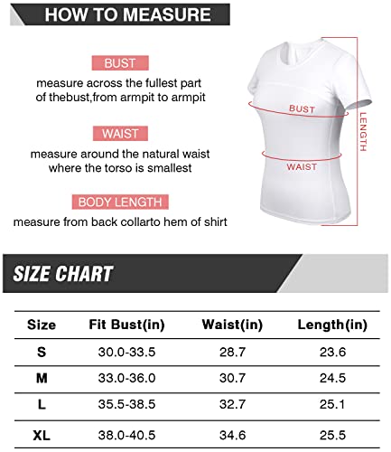 Workout Shirts For Women Moisture Wicking Quick Dry Sport Shirts Compression Tops White Shirts For Outdoor Exercise #TOP5