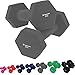 Tosaneo 2er Set Hanteln Neopren Kurzhanteln Gewichte für Gymnastik Aerobic Fitness Hantelset 2X 1,0kg bis 5,0kg Hantel 2X 3,0kg grau