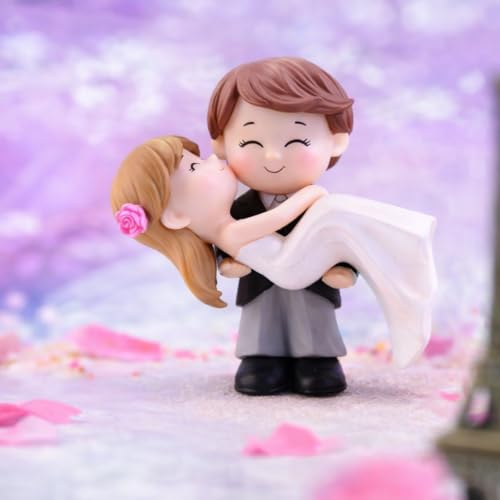 CraftVatika Miniature Love Kissing Hug Couple Statue Decorative S...