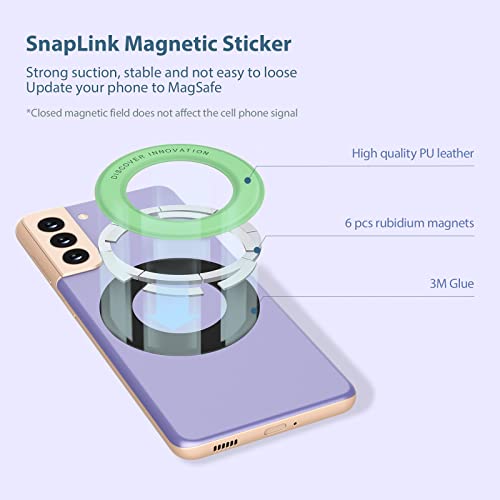 Image of Nillkin MagSafe Ring Magnet - Magnetic Phone Sticker for Samsung Galaxy S23 S22 S21 S20 Ultra /Plus,Note 20 /10 /9 Series, iPhone 14 13 12 11 /XS /8 /SE, Google Pixel 7 Pro, Android Phones, 2 Pack Green