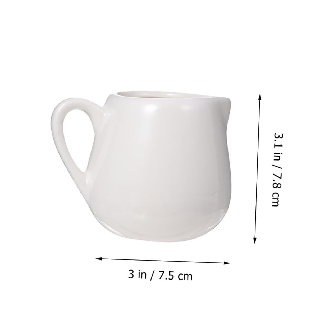 GRIRIW Mini Sauce Jars Ceramic Milk Jars with Lids 4 Pack Milk Cups Handle for Cafe Home Hotel Delicate Design