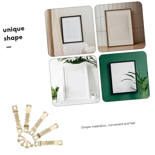 Image of Healifty Heavy Duty Sawtooth Picture Hangers with Screws Self-Tapping Installation Kit for Rv Boat Truck for Hanging Artwork Photos and Clocks