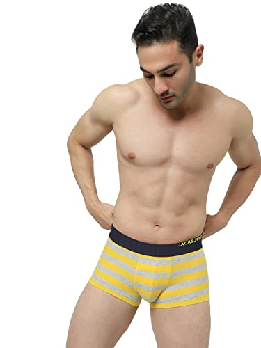 Image of JACK & JONES Men's Cotton Blend Modern Striped Trunks