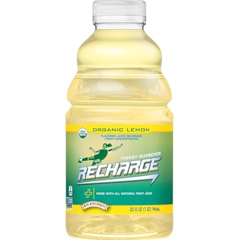 R.W. Knudsen Organic Recharge Lemon, 32-Ounce Packages (Pack of 12) Cover