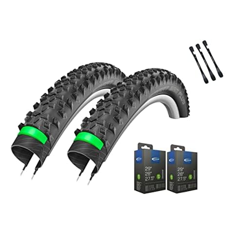 2er Set Schwalbe Reifen Smart Sam Plus 29 Zoll auswählbar mit Schläuchen + MSZweirad Reifenheber Pannenschutz Performance Line Cover