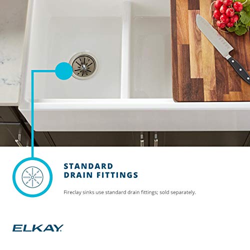Elkay Swu1517Wh Fireclay 16-7/16" X 18-15/16" X 9-1/16" Single Bowl Undermount Bar Sink, White #TOP7