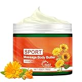 Sport Massage Body Butter Mit Arnica, Schnell Einziehende Massage Creme & Arnika Salbe Für Körperpflege Nach Dem Sport, Vegane Körpercreme Mit Feuchtigkeit für alle Hauttypen, 50g