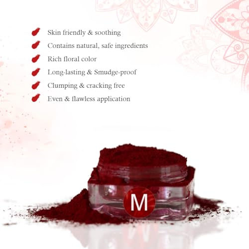 Keya Seth Aromatherapy 100% Natural Dust Sindoor Maroon with Herbs Extracts & Floral Pigments Kumkum, No side Effects & No Hair Fall -3gm - Image 3