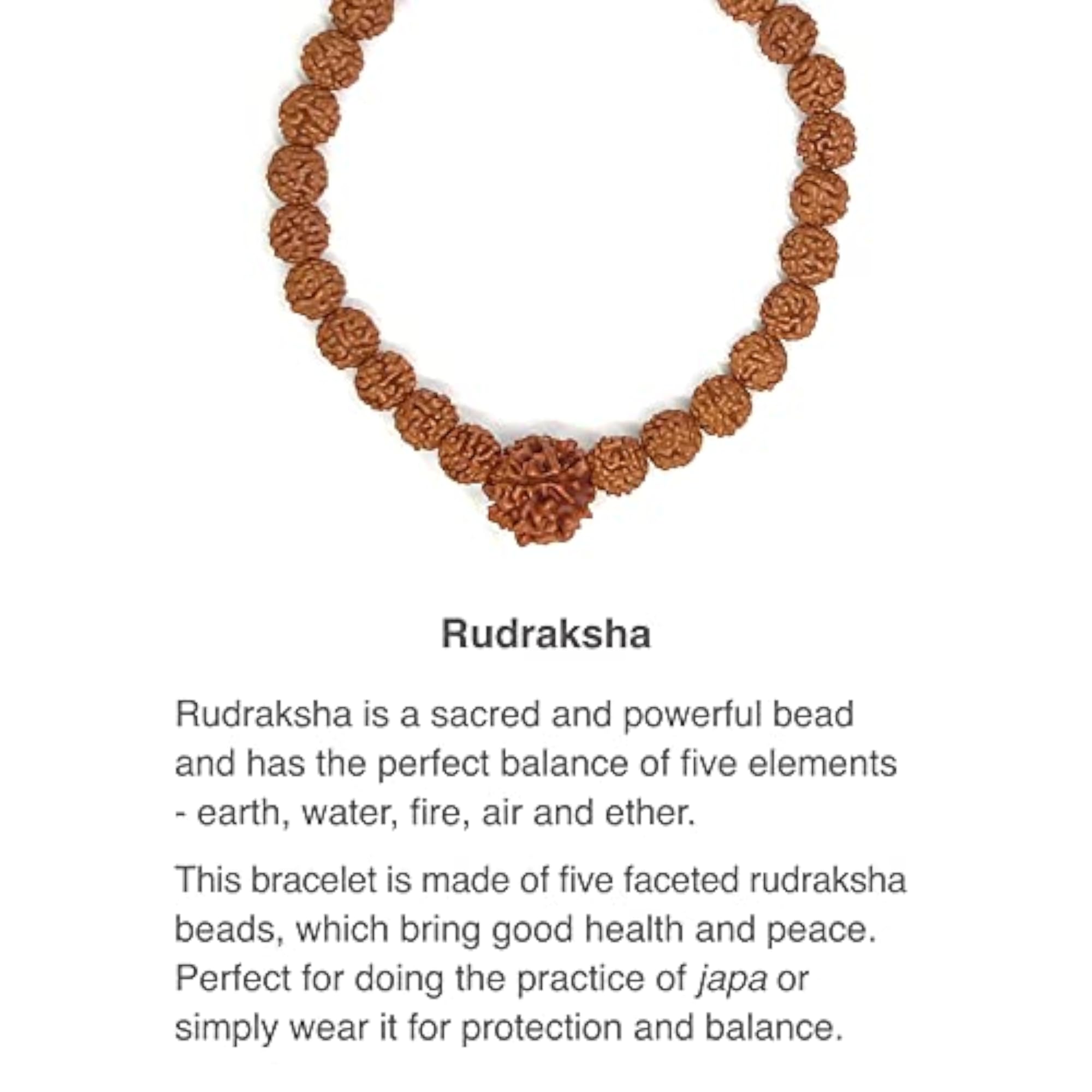 Panchmukhi Rudraksha Bracelet for Men, AAA Grade