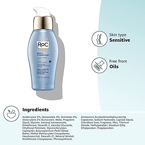 RoC Multi Correxion 5 in 1 Anti-Aging Daily Facial Moisturizer for Women and Men, Broad Spectrum SPF 30 & Shea Butter (1.7 oz) with Night Cream Packette (Packaging May Vary) (Pack of 2) - Image 9