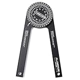 Miter Saw Protractor, Smolder 7.3” Aluminum Angle Finder with Laser Engraved Scales and 360 Degree Rotation Function, Construction Protractors for Woodworking Metalworking and All Building Trades