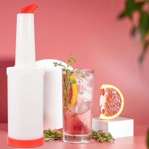 Miniatura 6 de Bestonzon 6 Botellas De Plástico Para Zumo De Fruta, Licor, Barro, Jarra De Zumo, Botella De Zumo De 1 L