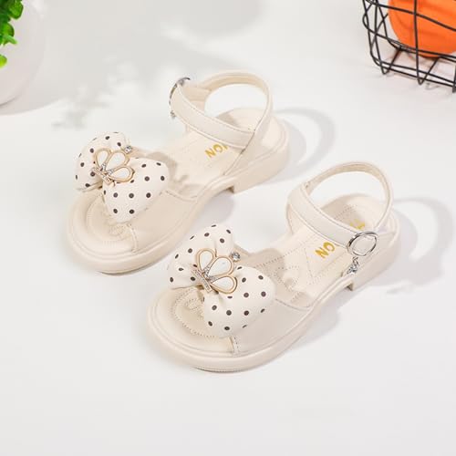 Girls Sandals Kids Toddler Cute Crown Bowknot Open Toe School Summer Casual Ankle Strap Princess Flat Sandal Shoes2