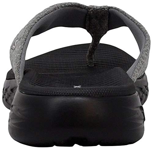Skechers Women's On The Go 600 - Preferred Flip Flop, Black/Grey, 10 M US