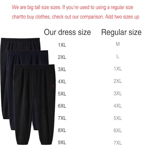 Men's Winter Big and Tall Fleece Pants Sherpa Lined Sweatpants Active Running Jogger Pants2
