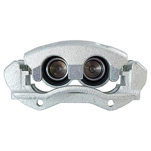 Image of TRQ Front Brake Caliper Set Zinc Coated Brackets Hardware Compatible with 2006-2011 Buick Lucerne 2006-2013 Chevrolet Impala 2006-2007 Monte Carlo