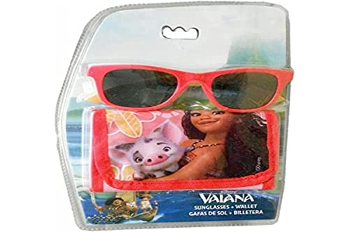Disney- Vaiana Juego de Gafas de Sol con portahojas (Kids EUROSWAN WD17837)
