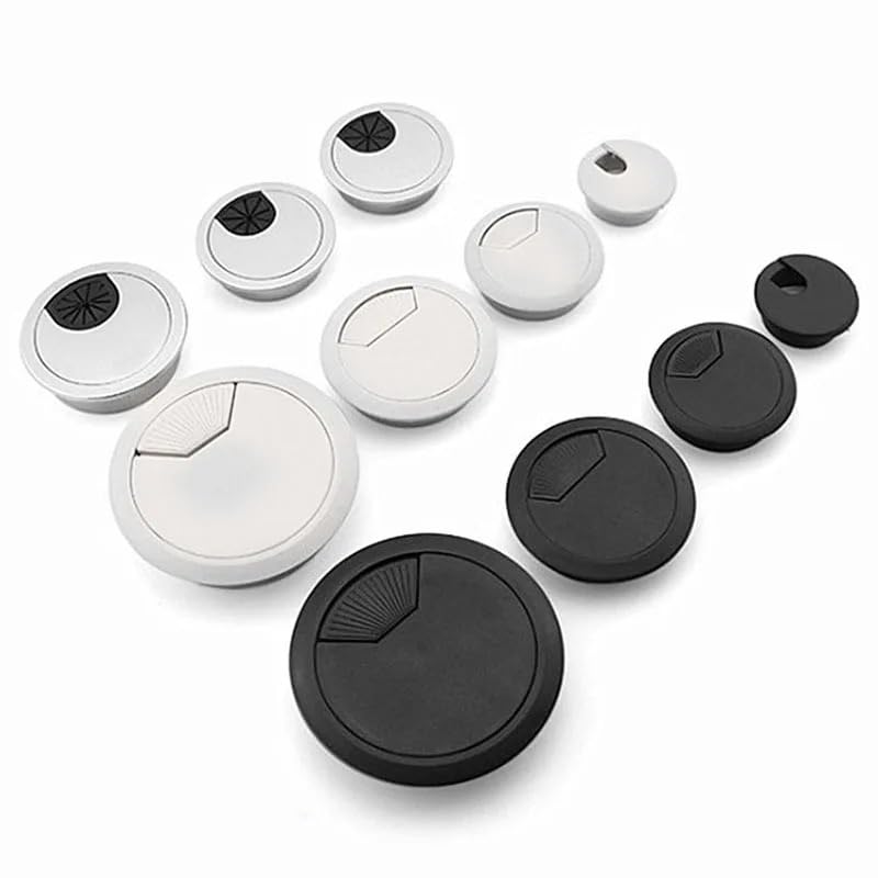 Rejillas para cables de escritorio y pasacables circular de 60mm para mesas de PC de oficina 3