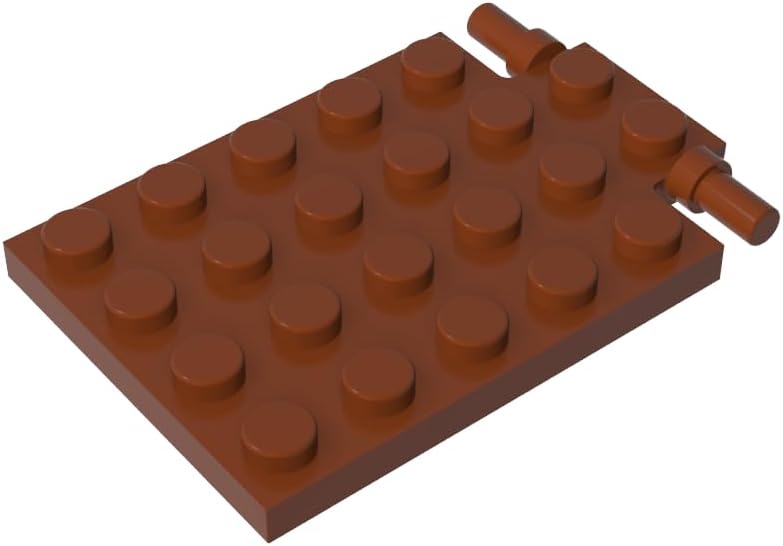 Gobricks Building Blocks GDS-844 Plate Special 4 x 6 with Trap Door Hinge Compatible with Lego 92108 All Major Brick Brands Toys Technicialialal Parts Assembles Cultivate Logic