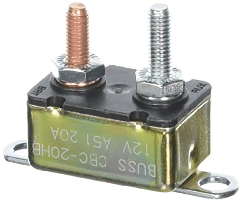 Bussmann CBC-20HB Circuit Breaker (Type I Heavy Duty Automotive with Stud Terminals and Bracket - 20 A), 1 Pack