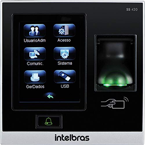 Controlador de Acesso Intelbras Senha Touchscreen Cartão Proximidade e Leitor Biométrico SS 420