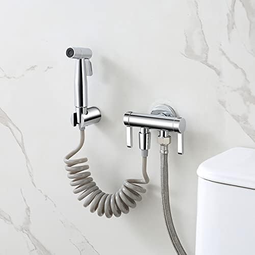 Douchette bidet toilette double poignée mural en noir mat pour salle de bain moderne