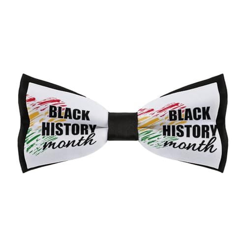 Jyyau Black History Month Bow Tie Adjustable Necktie For Men Business Fashion Pre-tied Tie Neckwear Novelty Accessory For Weddings Party Festival
