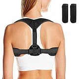 Correcteur de Posture pour Homme ou Femme, Réglable Bandage de Posture du Dos Clavicule Support d'épaule pour le cou des épaules et du dos Soulagement de la Douleur Taille (type A)
